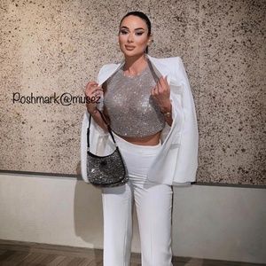 Zara Silver Crop Top